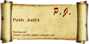 Poth Judit névjegykártya